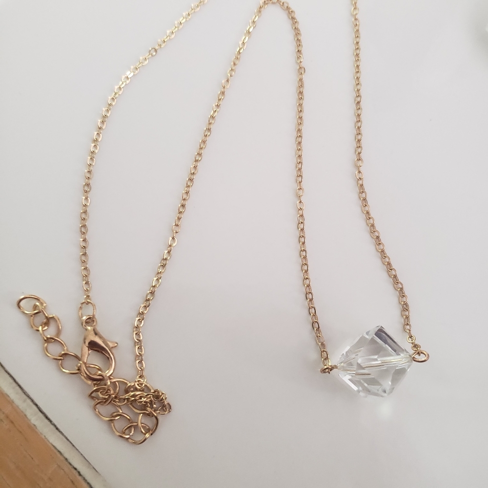 Brand New Delicate Prism Pendant Necklace